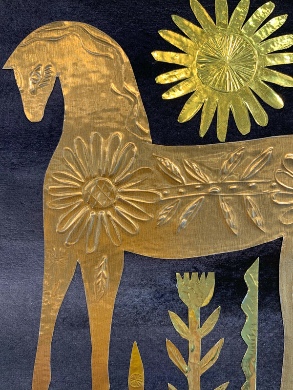 Gold Horse Watercolor Wash