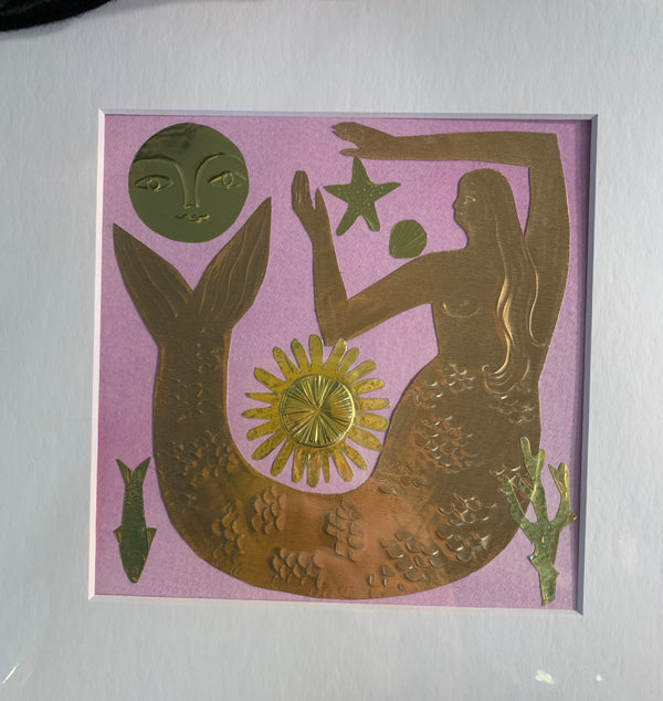 Gold Mermaid Lavender Pink Wash