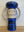 Ultramarine Blue Flora Sandy buff vase