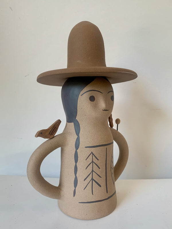 Buff & brown Hat Protector