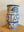 Shiny white and cobalt stoneware nature vase