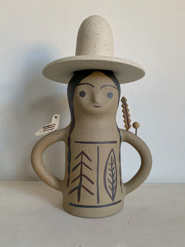 Buff & white Hat Protector