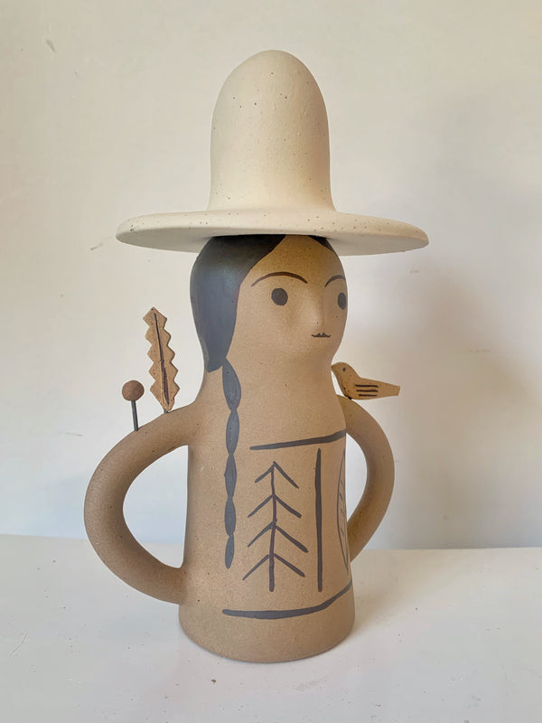 Buff & white Hat Protector
