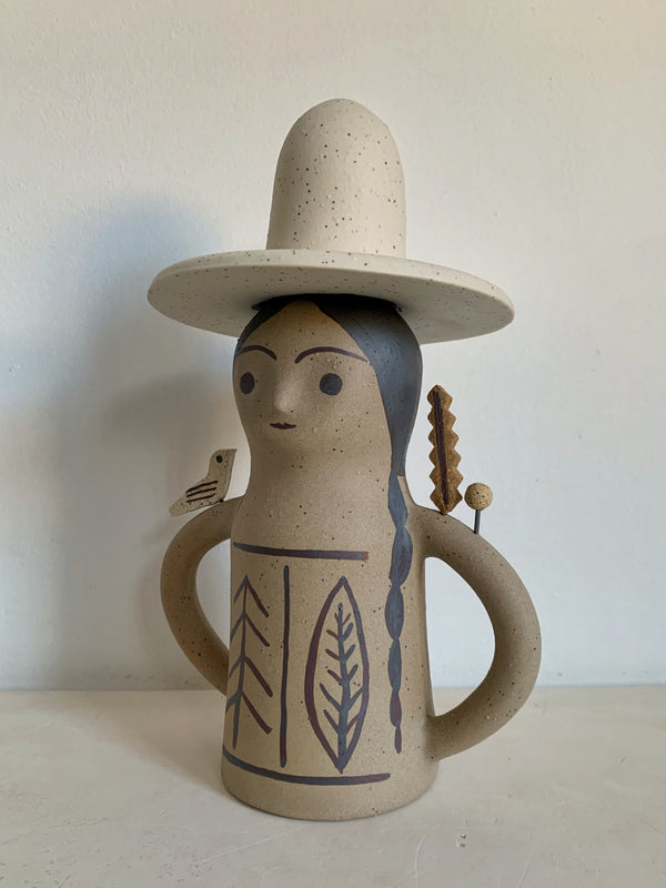 Buff & white Hat Protector