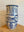 Shiny white and cobalt stoneware nature vase
