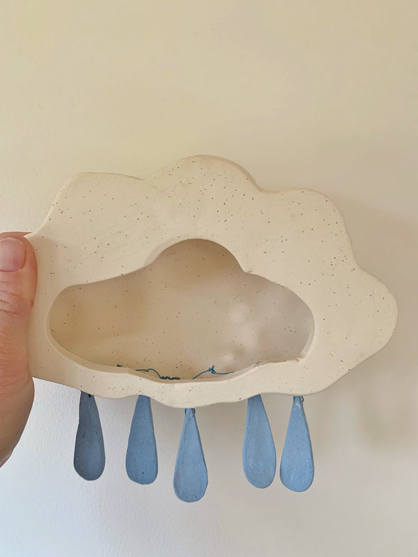 Rain Cloud wall hanging with all same sized drops