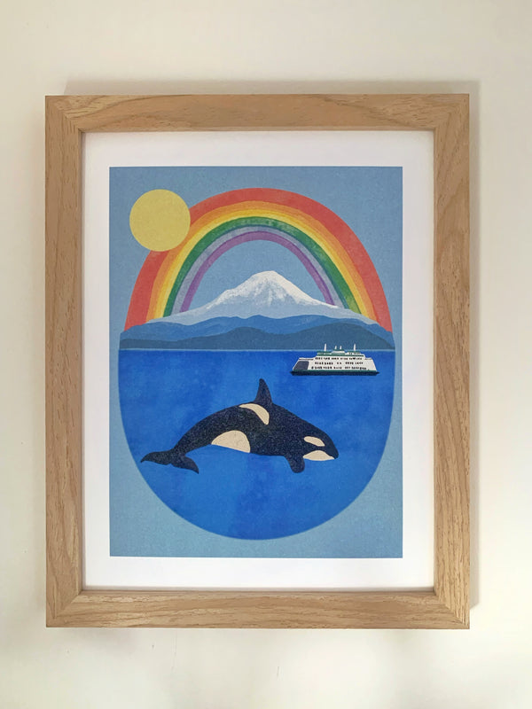 Sunny Orca PNW -Art Print