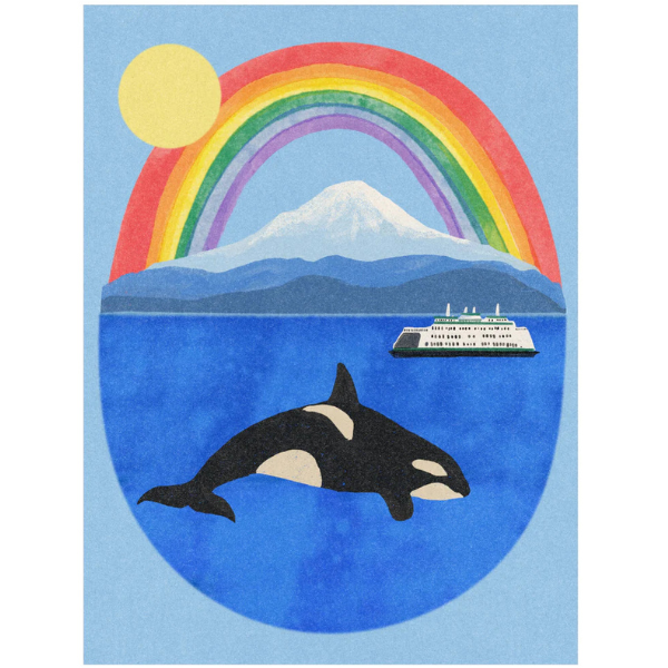 Sunny Orca PNW -Art Print