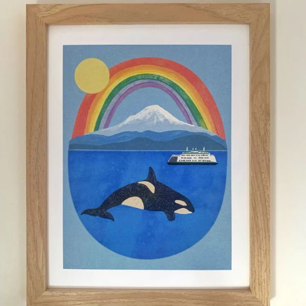 Sunny Orca PNW -Art Print