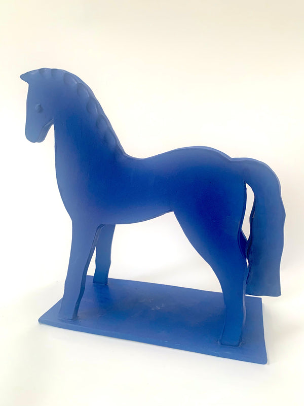 Vivid Cobalt Blue Horse