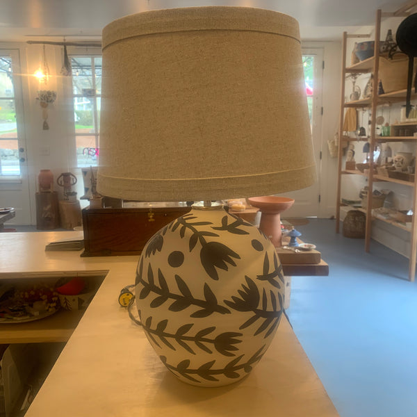 Vine + flower globe lamp